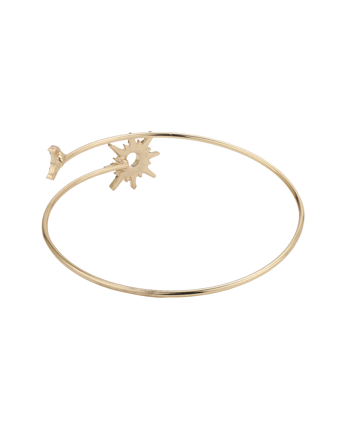 Rose Gold Plated CZ Moon and Star Adjustable Arm Let