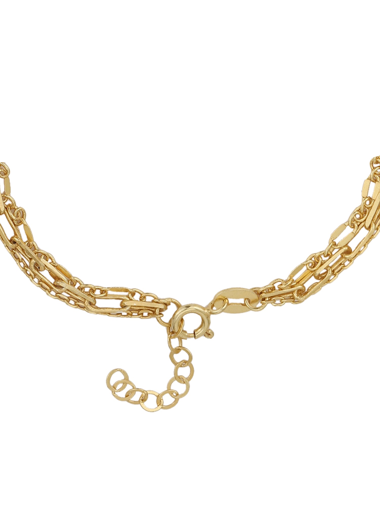 Carlton London Gold Plated Multistrand Bracelet