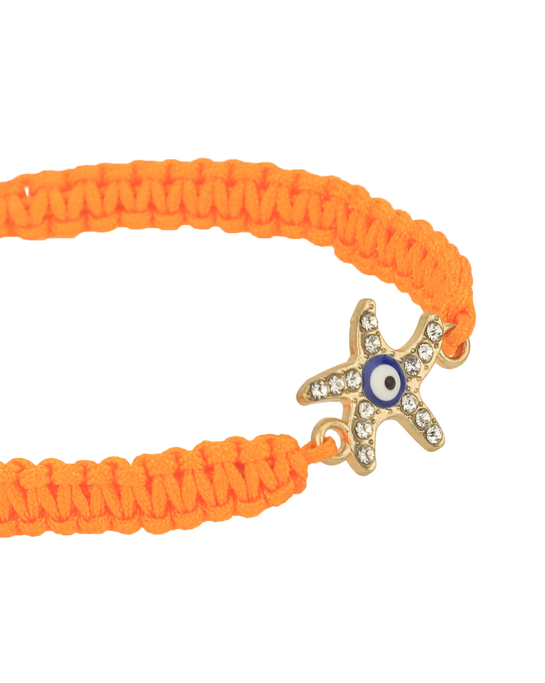 Set of 2 Gold Plated CZ Star & Animal Evil Eye Adjustable Bracelet for women