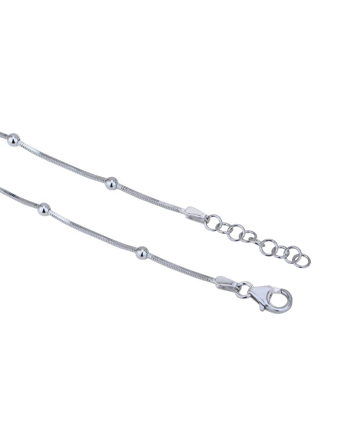 Rhodium Plated with Ball Charm Bracelet for women