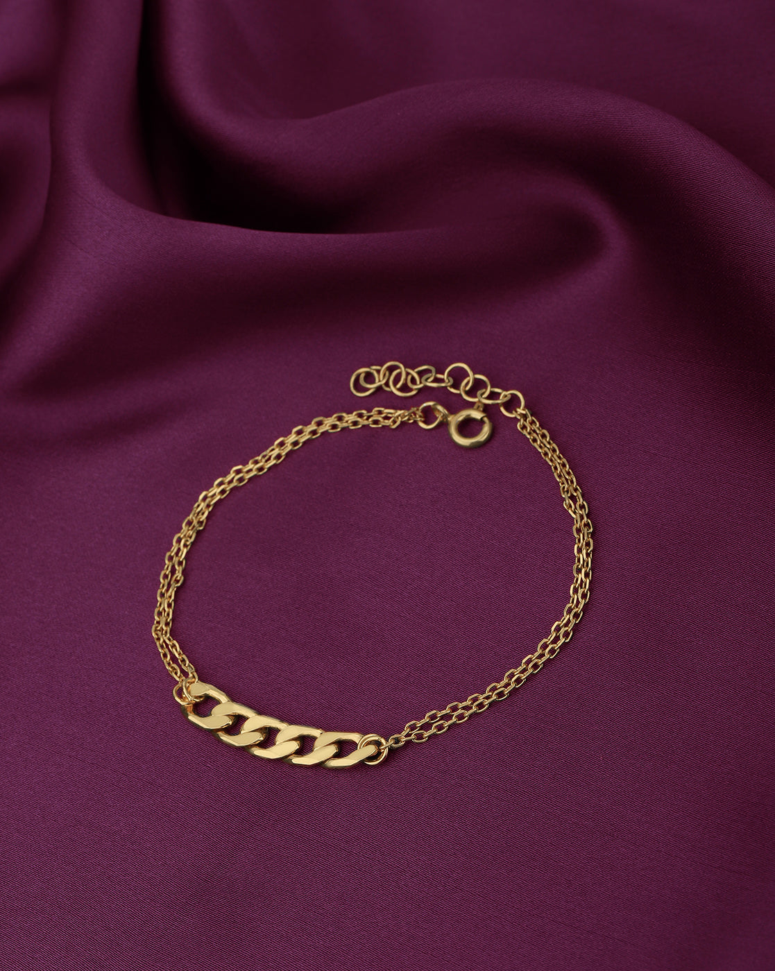 18kt Gold Plated Double Chain Link Bracelet
