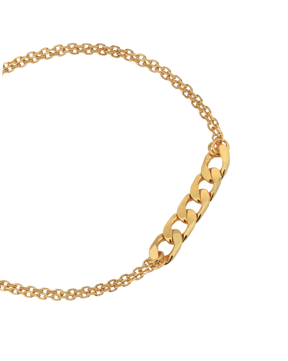 18kt Gold Plated Double Chain Link Bracelet