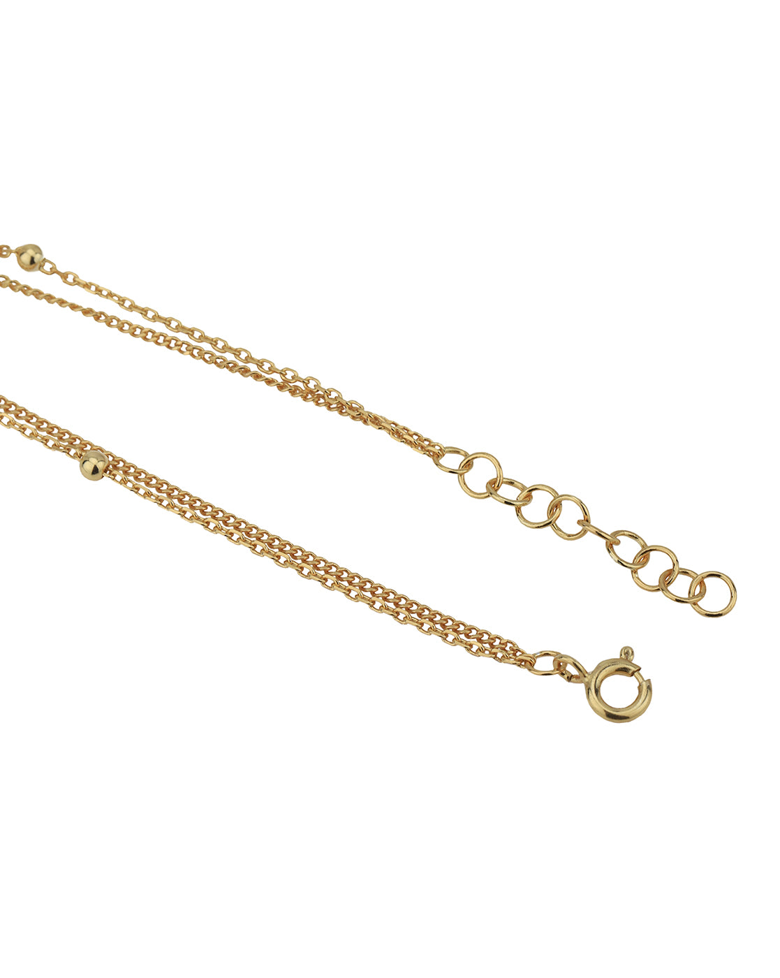 18kt Gold Plated with Butterfly Double Chain Bracelet