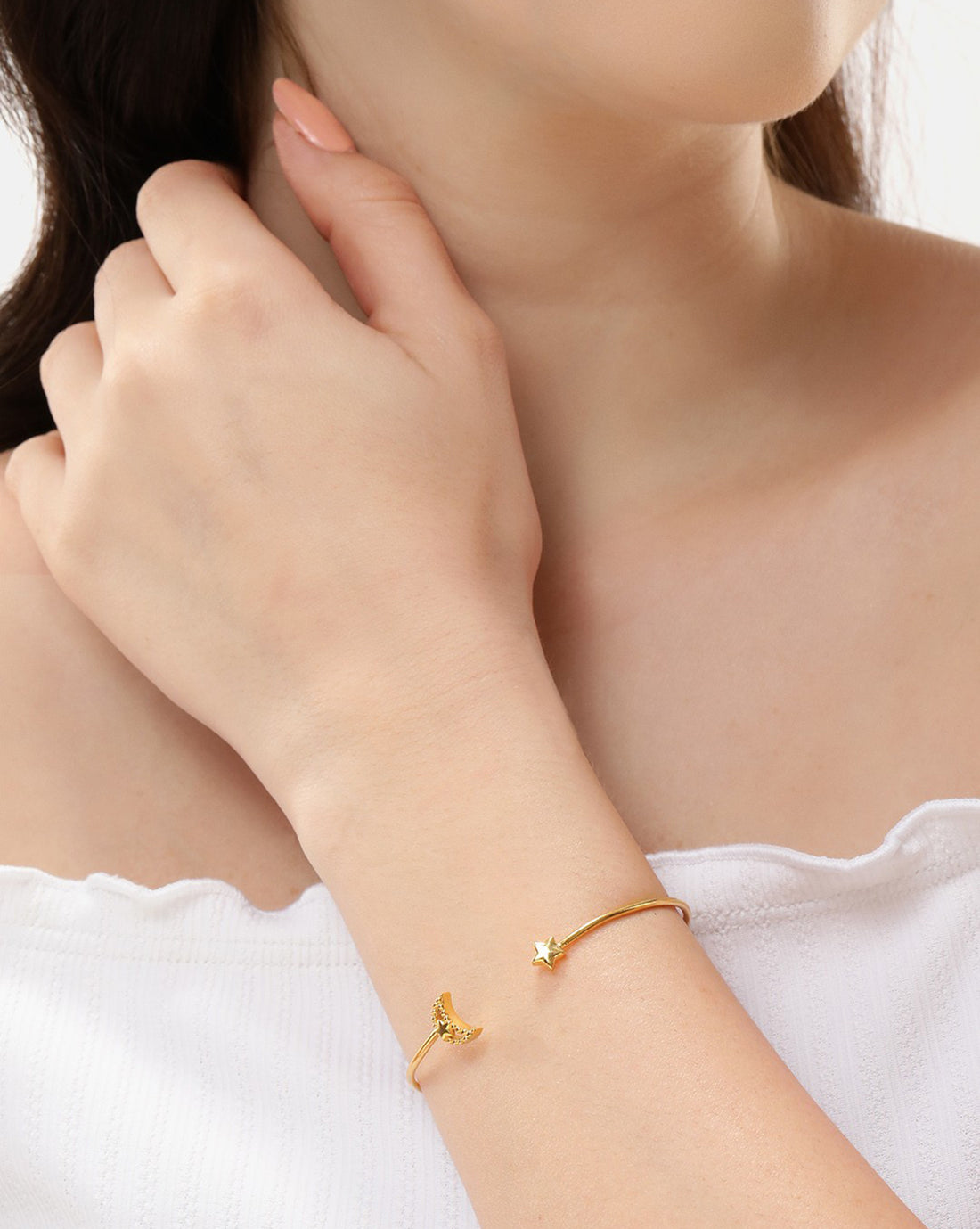 18kt Gold Plated Cuff Link Bracelet