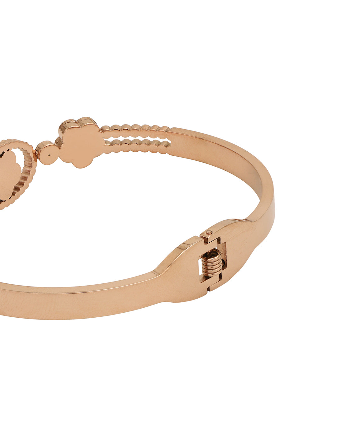 Rose Gold Plated with CZ & Shell Floral Bracelet