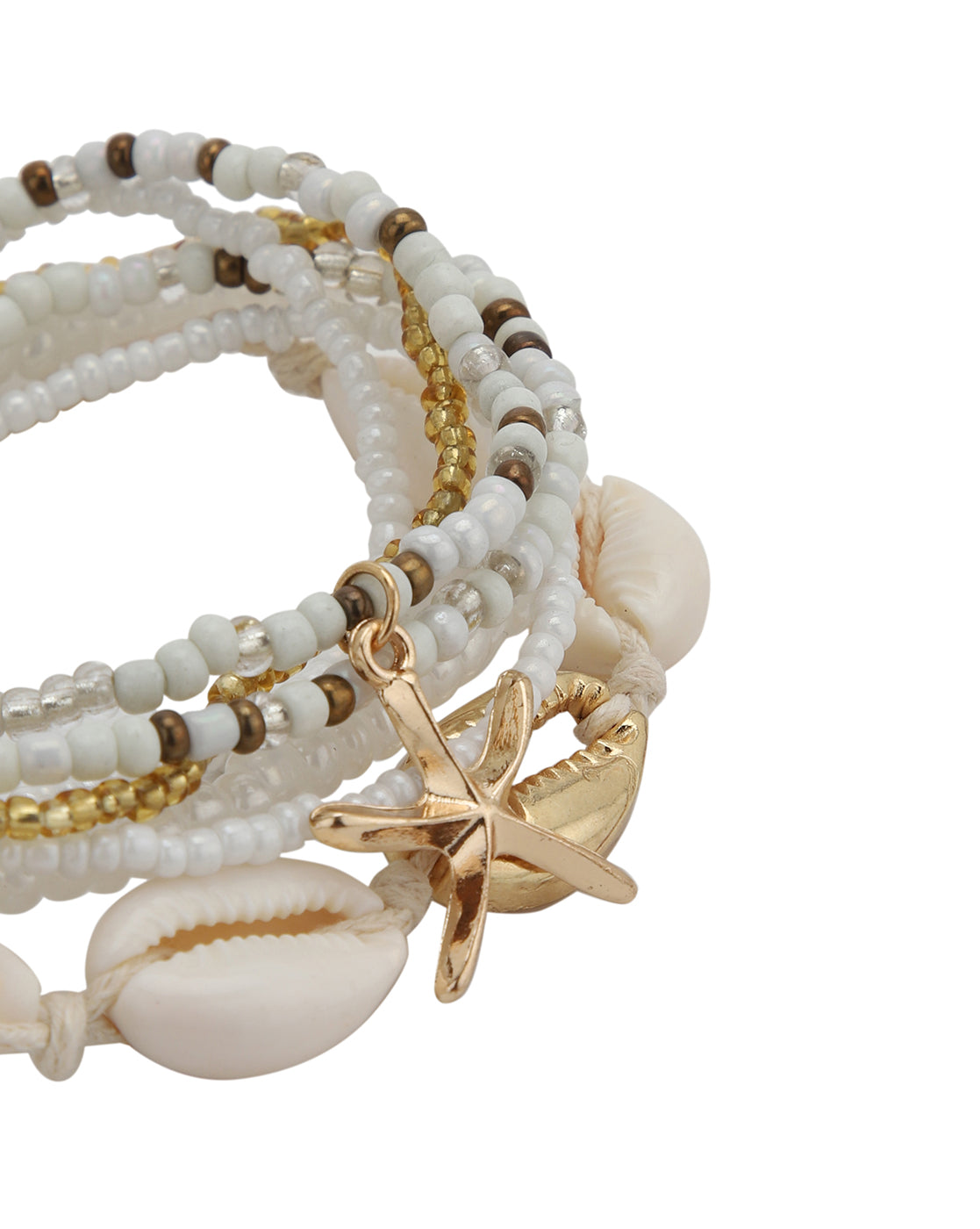 Set of 7 Rose Gold Plated coastal themed Charm Bracelet