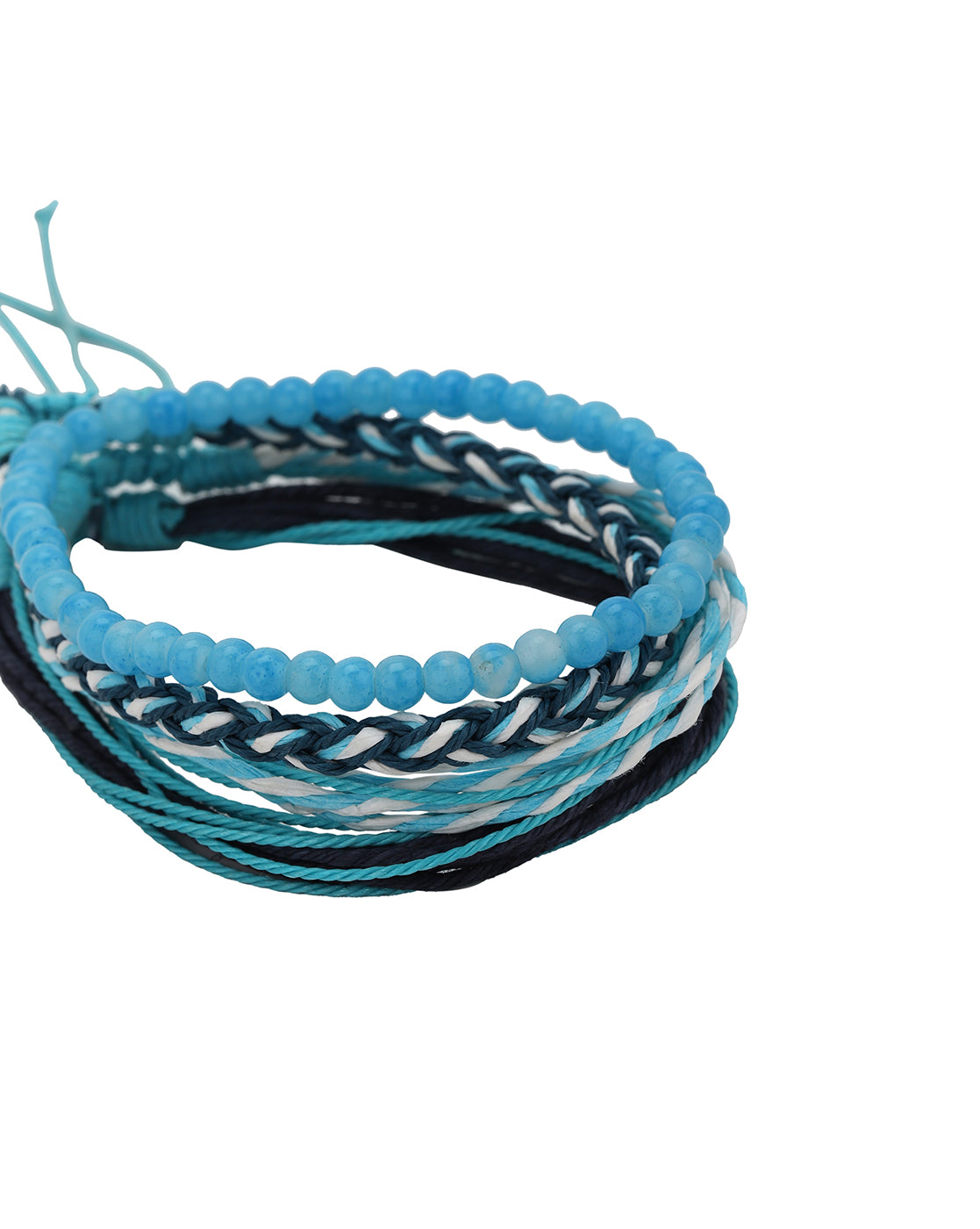 Multi Coloured Set of 4 Braided Stacking Friendship Bracelet