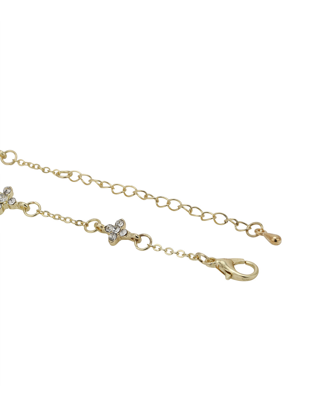Gold Plated CZ Multiple Star Wraparound Bracelet
