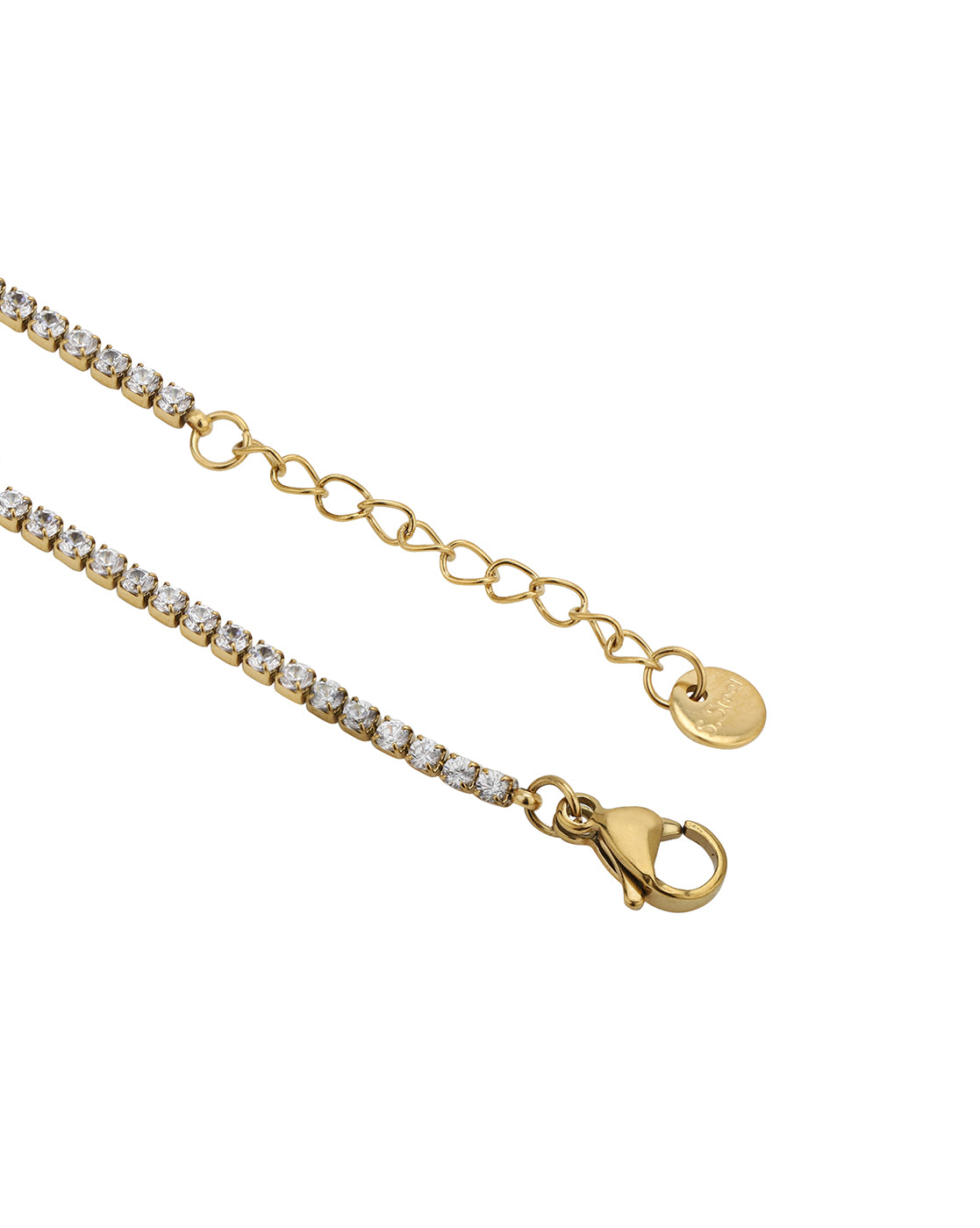 Gold Plated CZ Wraparound Tennis Bracelet