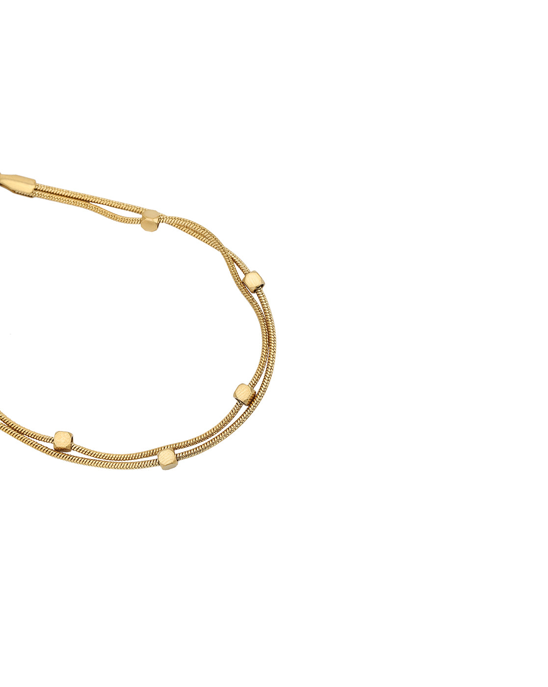 Gold Plated Double Chain Wraparound Bracelet