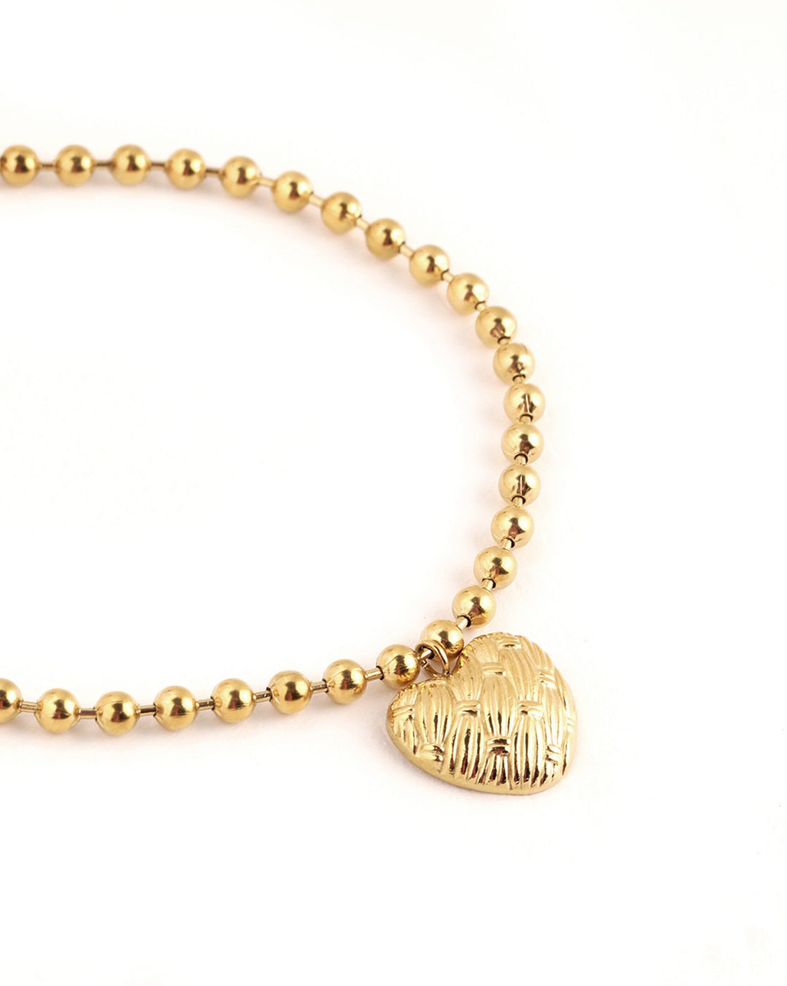 18kt Gold Plated Heart Charm Adjustable Bracelet