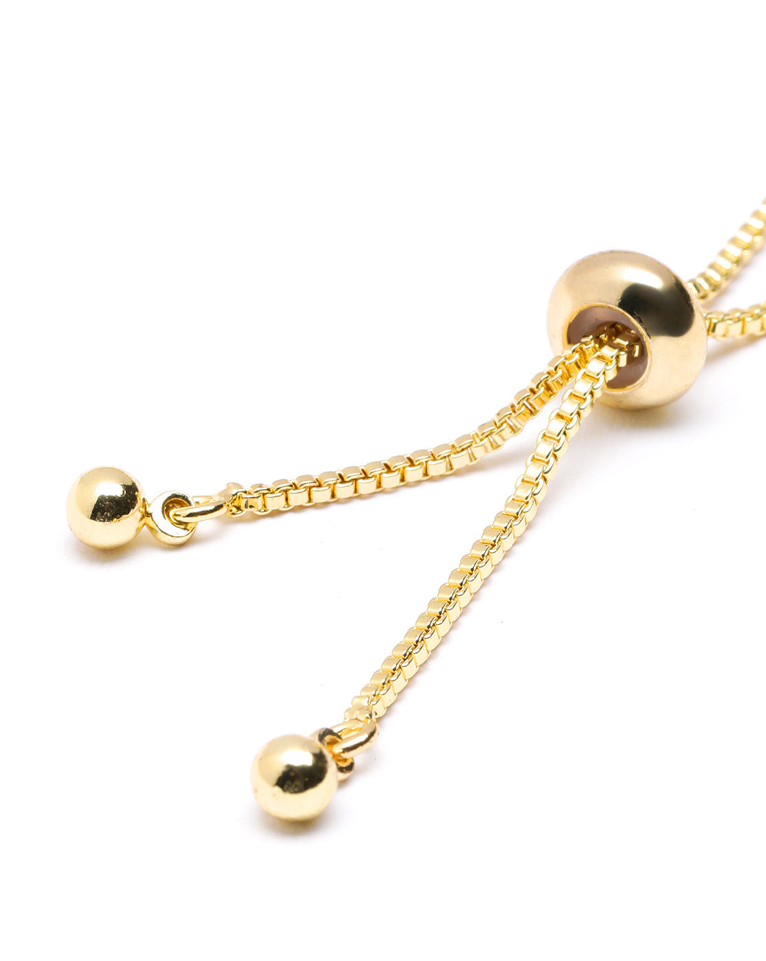 Gold Plated CZ Color Pop Crystal Adjustable Bracelet