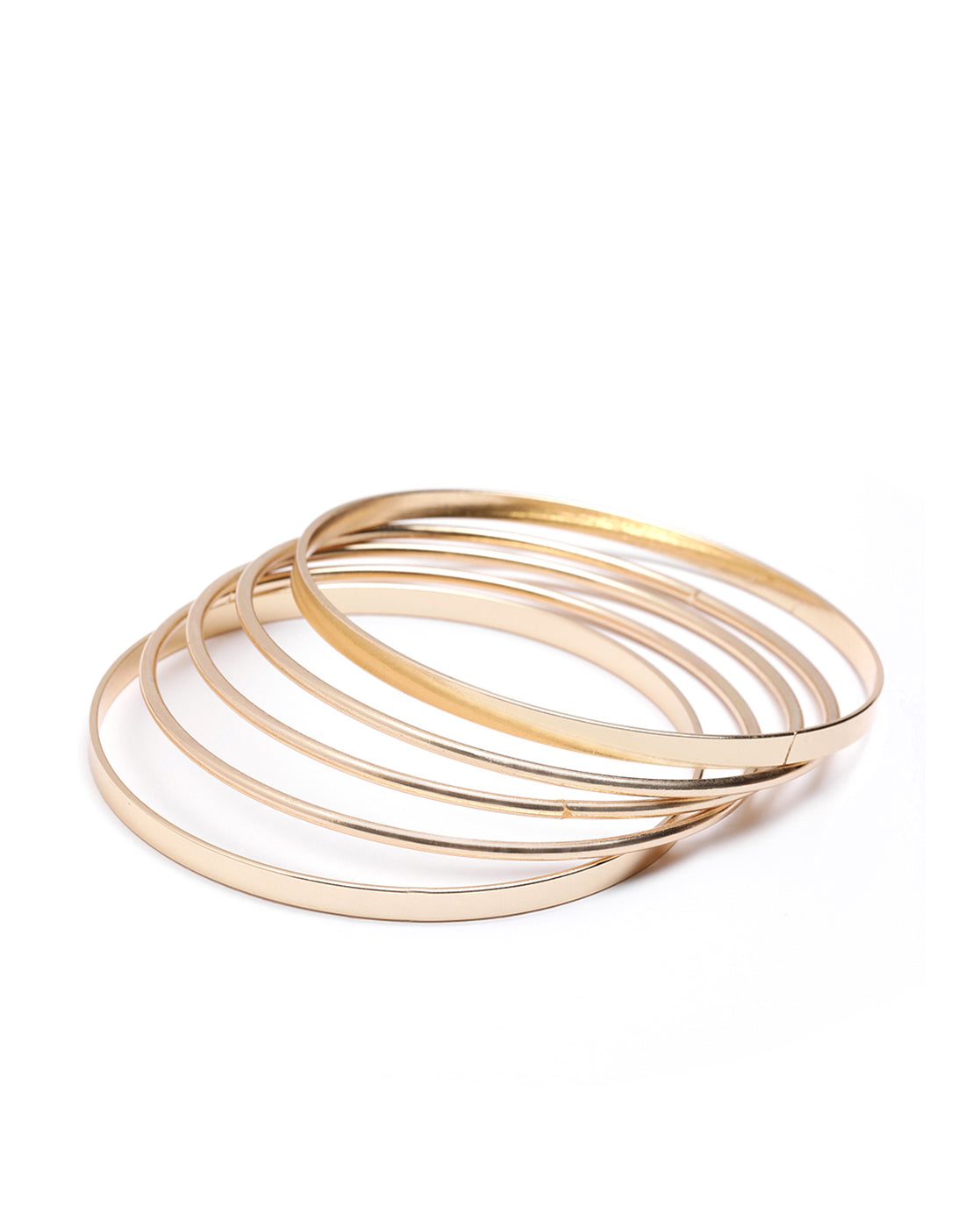 Set of 7 Rose Gold Plated Bangle Set
