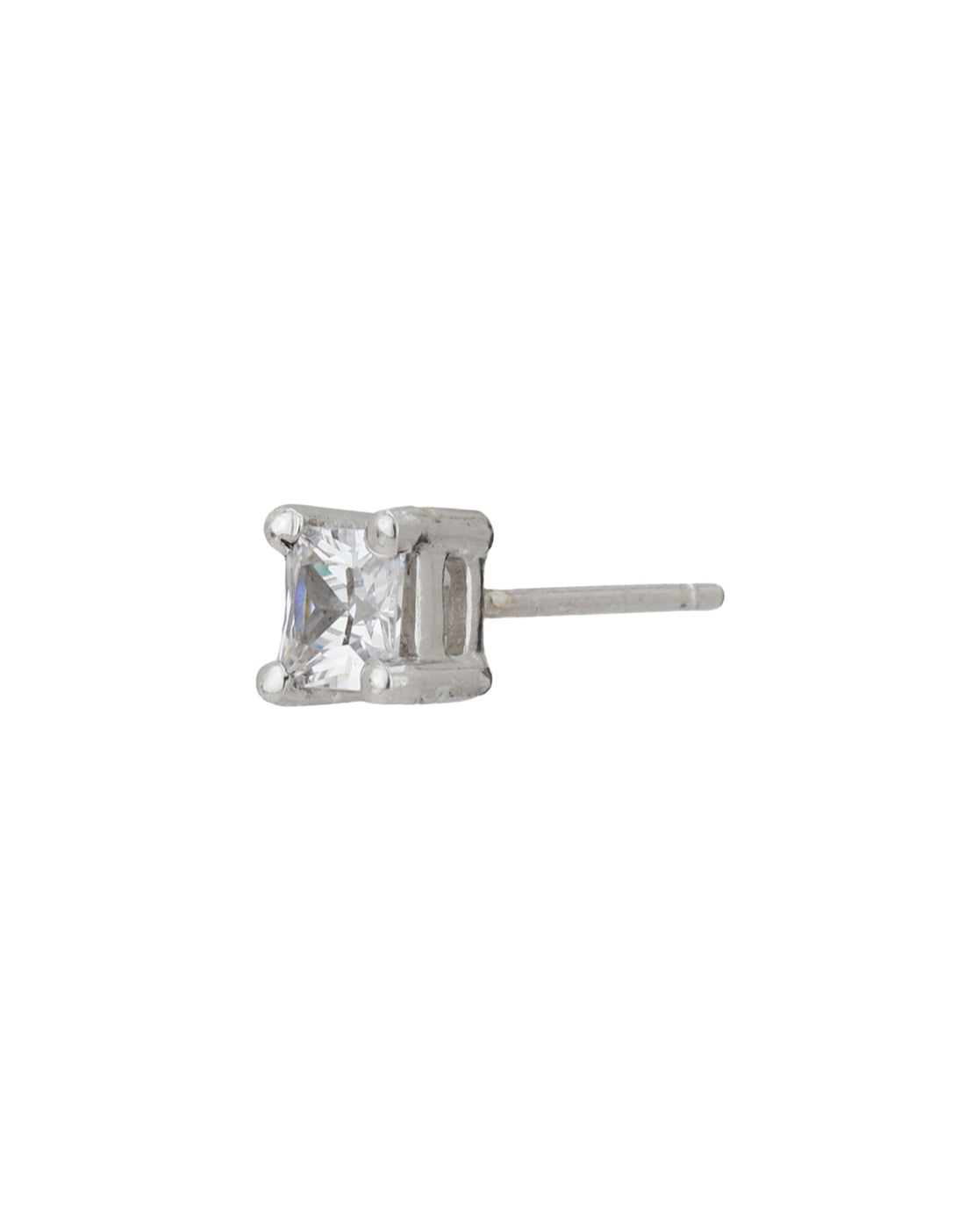 Carlton London Set Of 2 Rhodium Plated Cz Stud Earring For Women