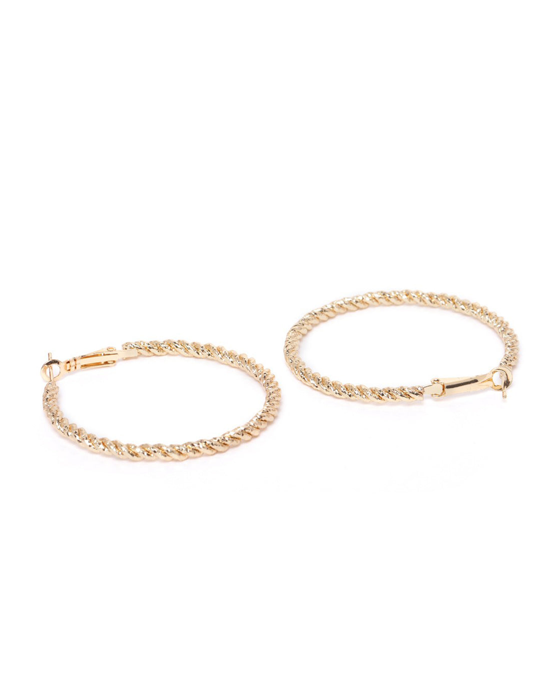 Gold Plated Bold Fancy Hoop Earring for women