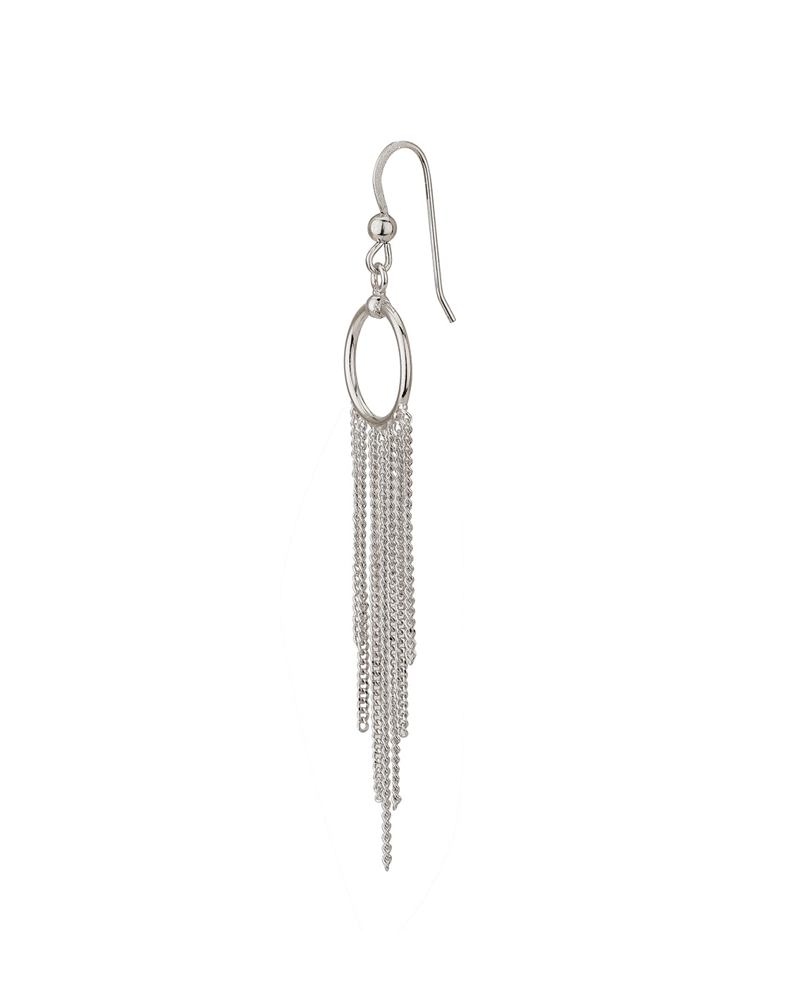 Carlton London Rhodium Plated Contemporary Tasselled Drop Earring For Women