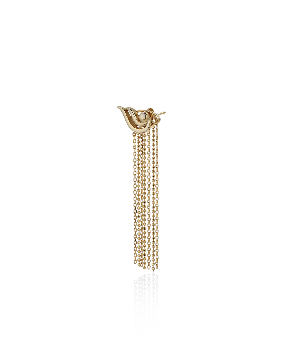 Carlton London Gold Plated Tasselled Contemporary Drop Earring For Women