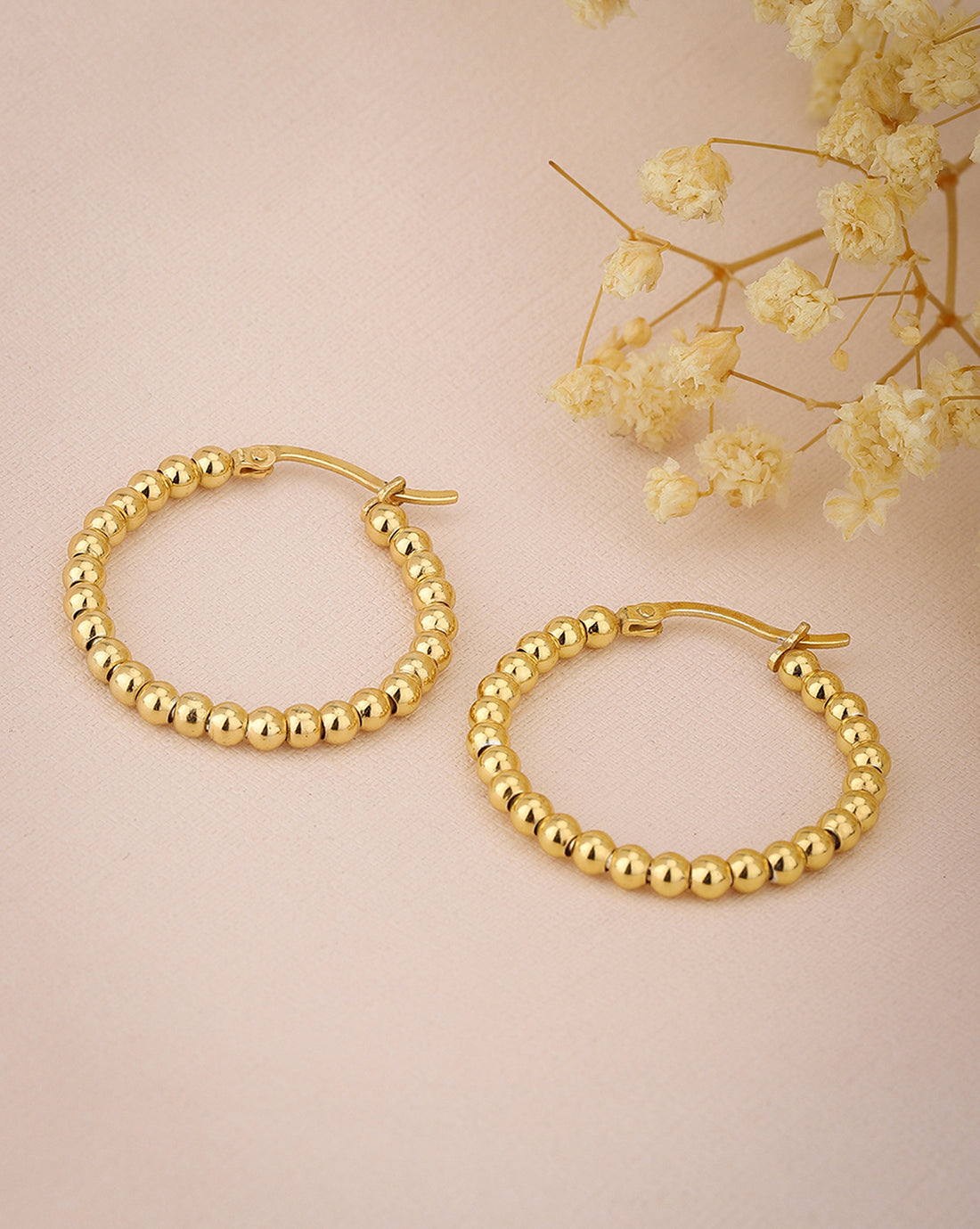 Carlton London Gold Plated Circular Hoop Earring For Women