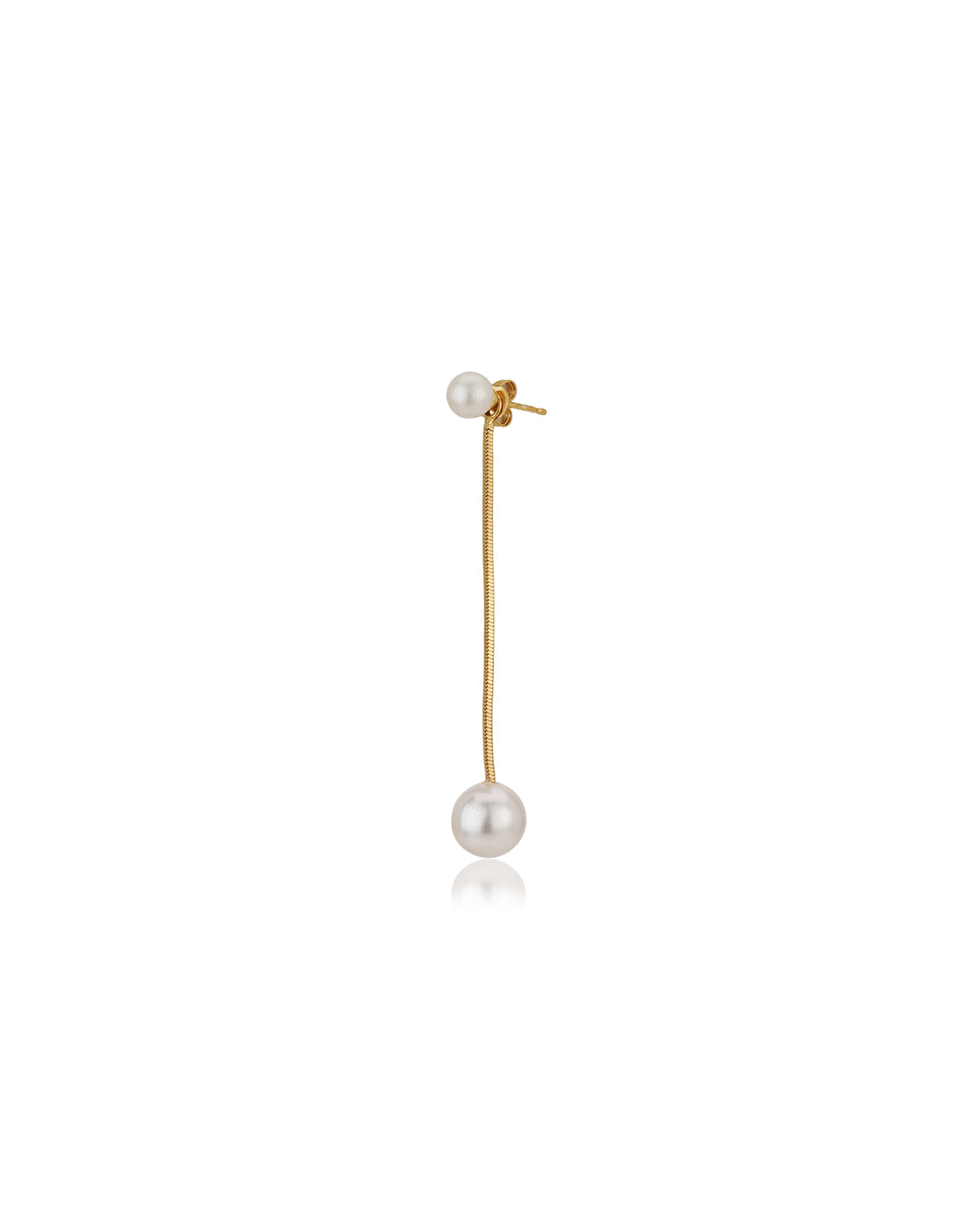 Carlton London Rose Gold Plated Contemporary Drop Earring With Pearl Fashion Earring