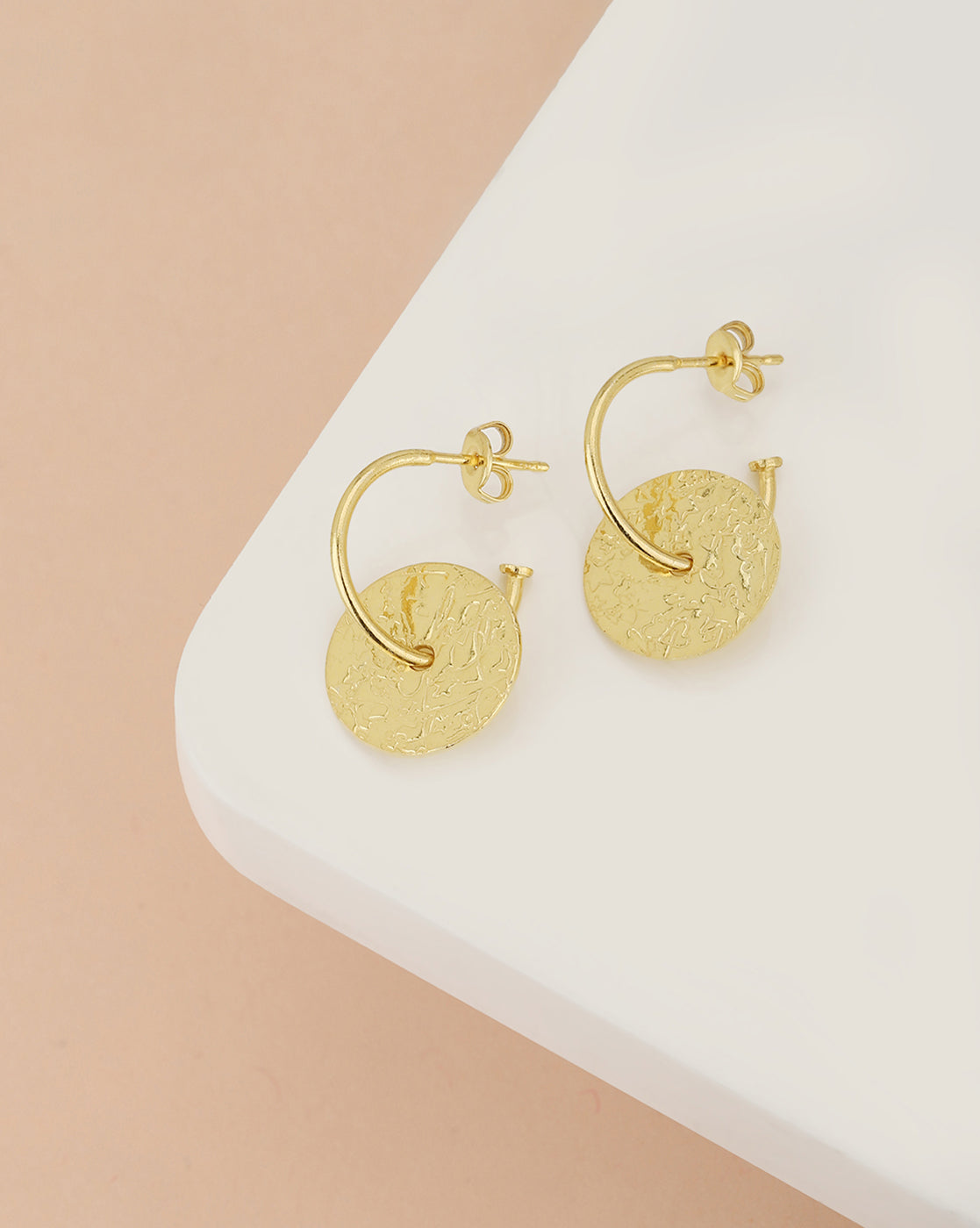 Carlton London 18Kt Gold Plated Contemporary Half Hoop Earring