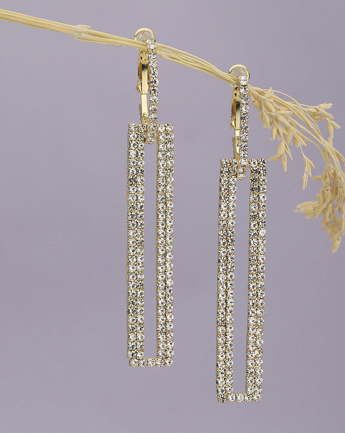 Gold Plated With Cz Fancy Drop Earring For Women
