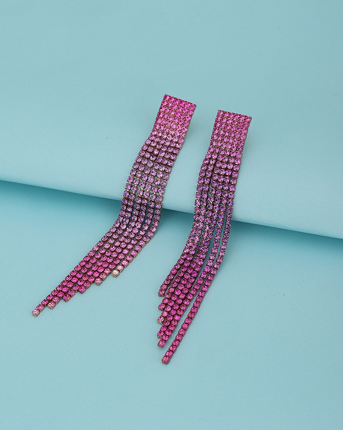 Gold Plated With Cz Fancy Tassel Drop Earring For Women