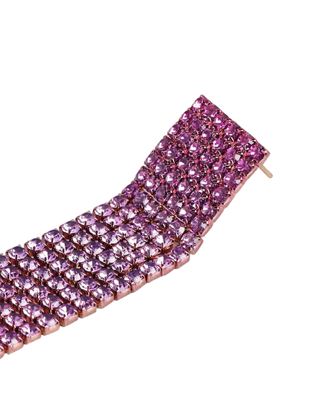 Gold Plated With Cz Fancy Tassel Drop Earring For Women