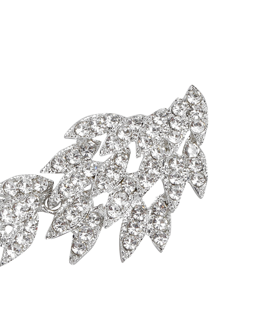 Rhodium Plated With Cz Contemporary Drop Earring For Women