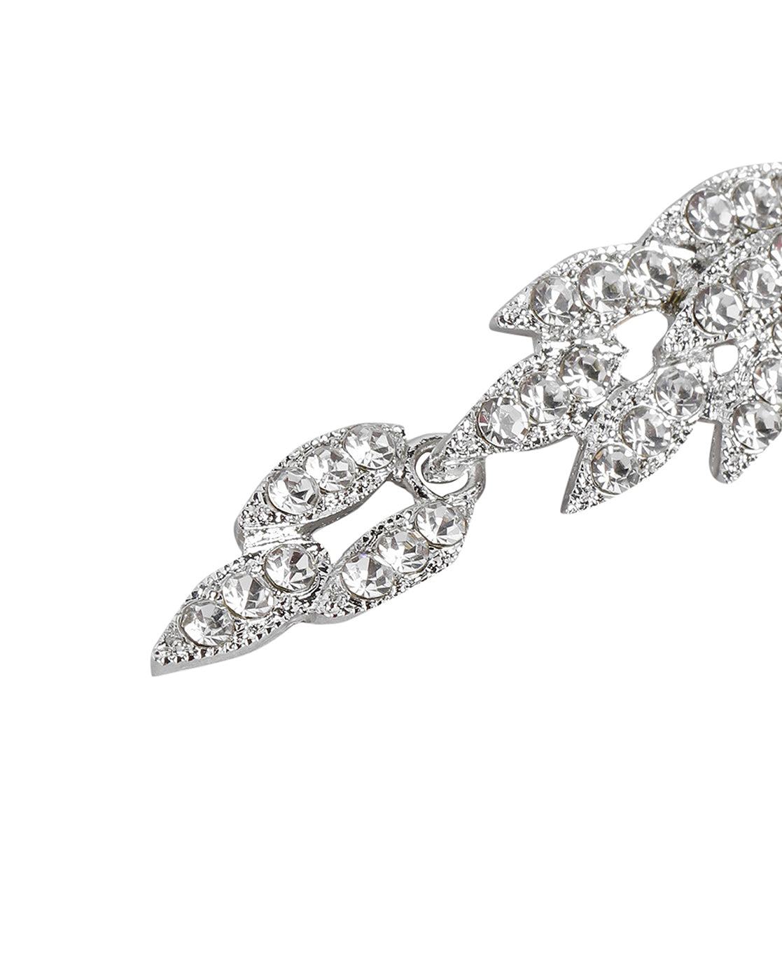 Rhodium Plated With Cz Contemporary Drop Earring For Women