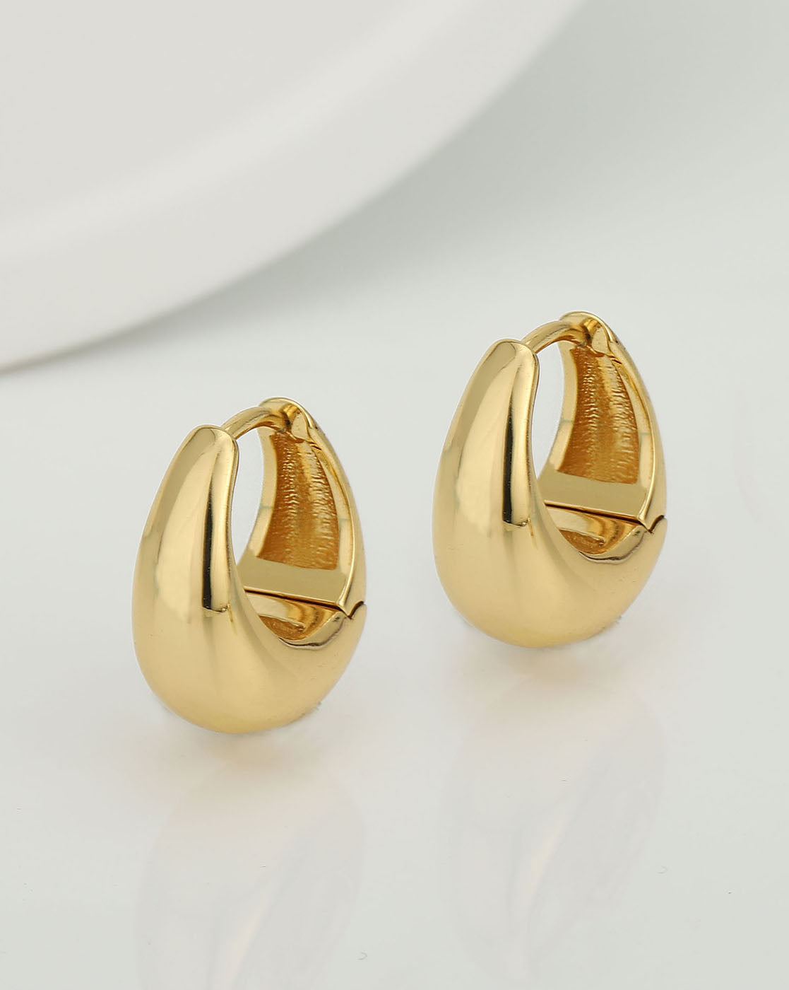 Gold Plated Fancy Hoop Earring For Women
