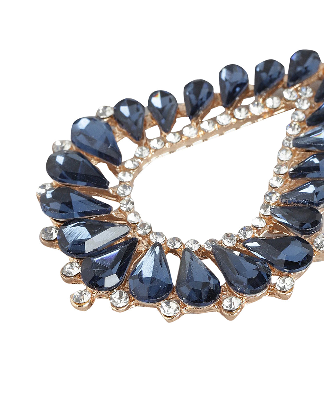 Rose Gold Plated With Saphire Stud Drop Earring For Women