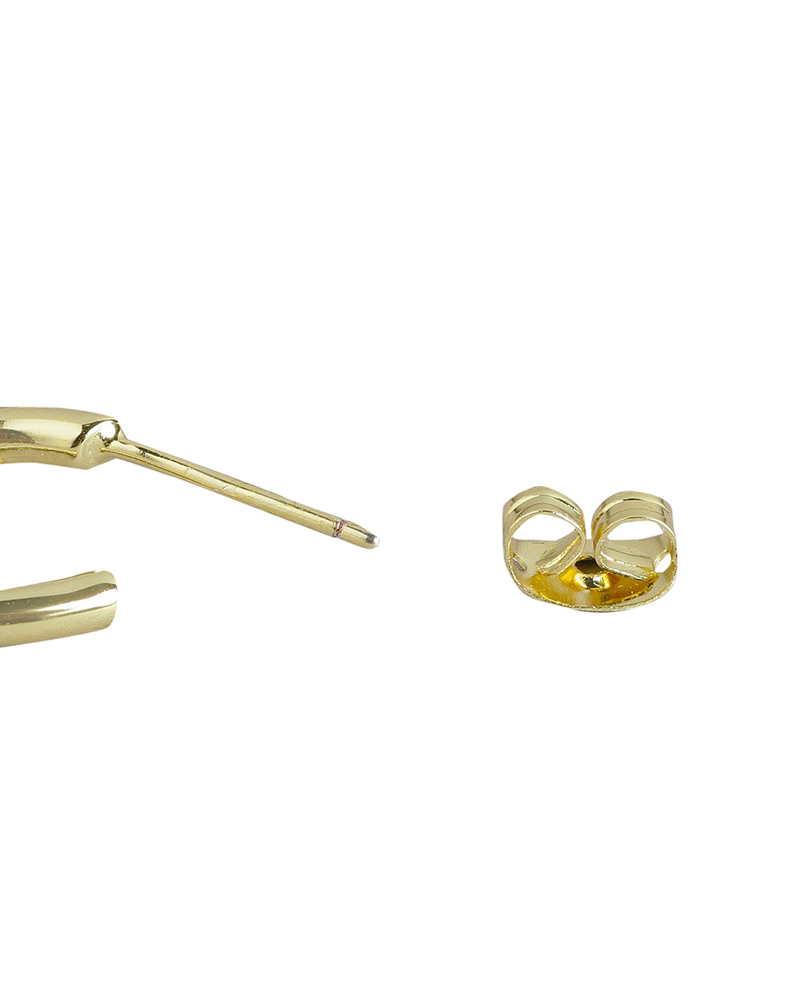 Gold Plated With Cz Heart Stud Earring For Women
