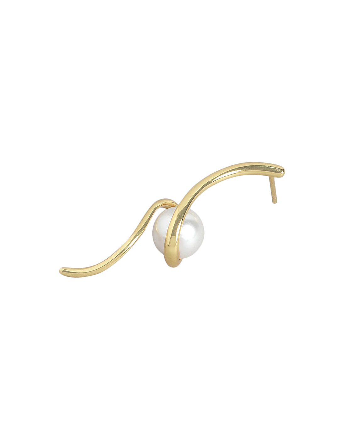 Gold Plated With Pearl Stylish Drop Earring For Women