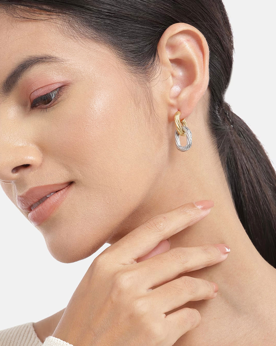Gold & Silver Plated Fancy Drop Earring For Women