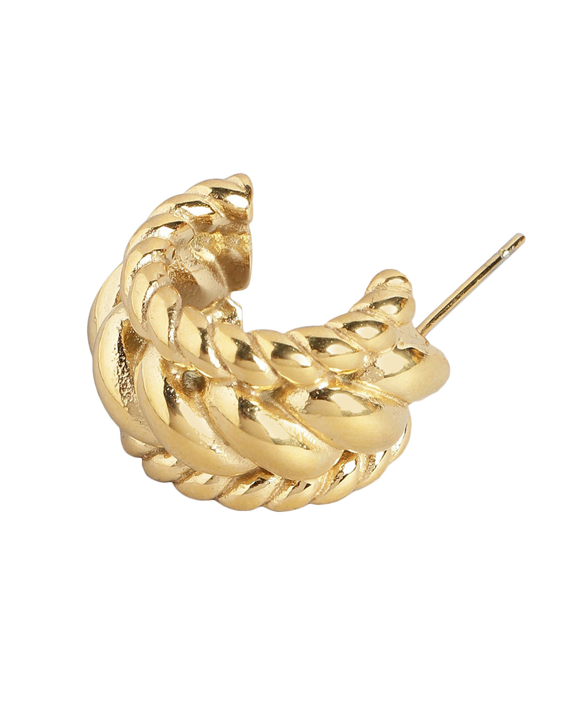 Gold Plated Half Hoop Earring For Women