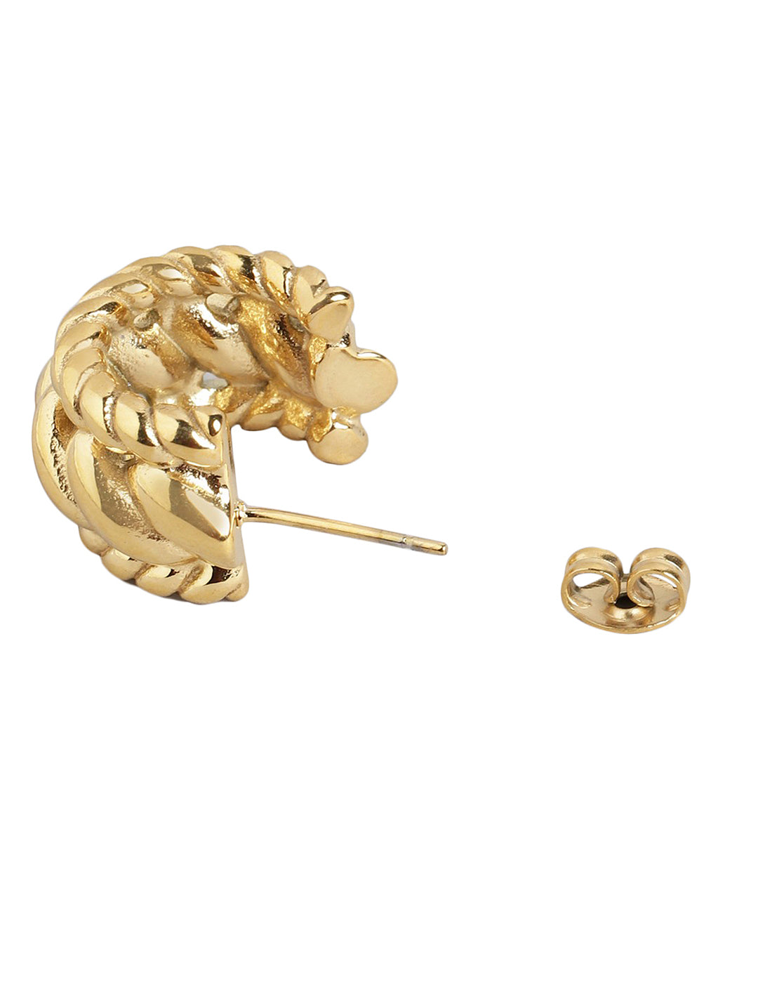 Gold Plated Half Hoop Earring For Women