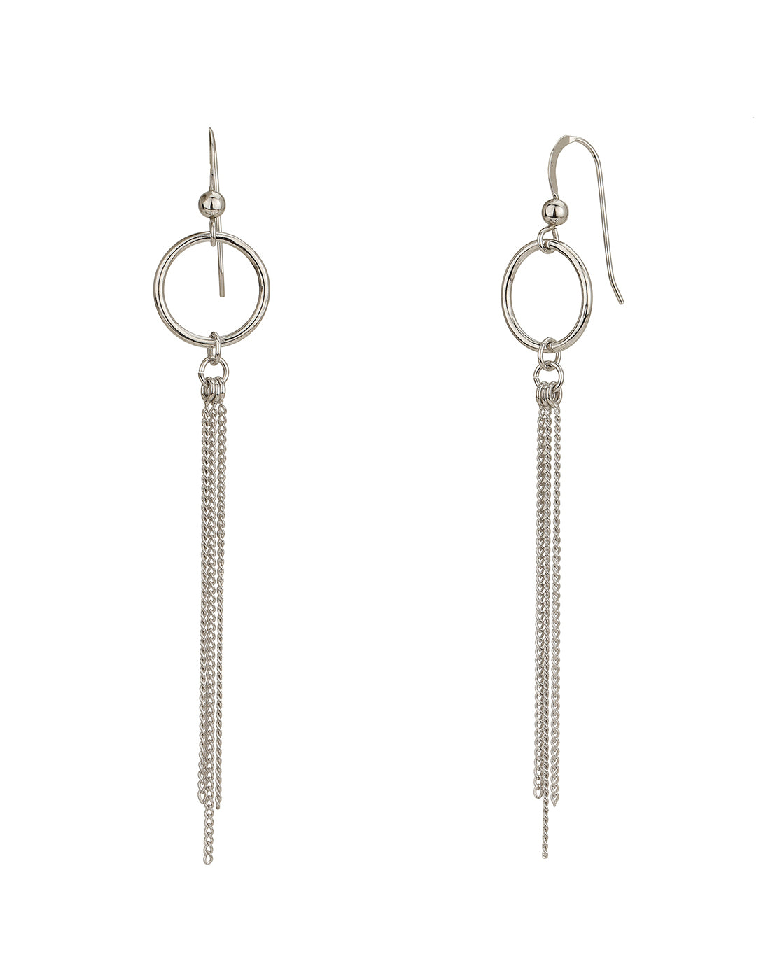 Silver Rhodium Finish Fancy top Earring