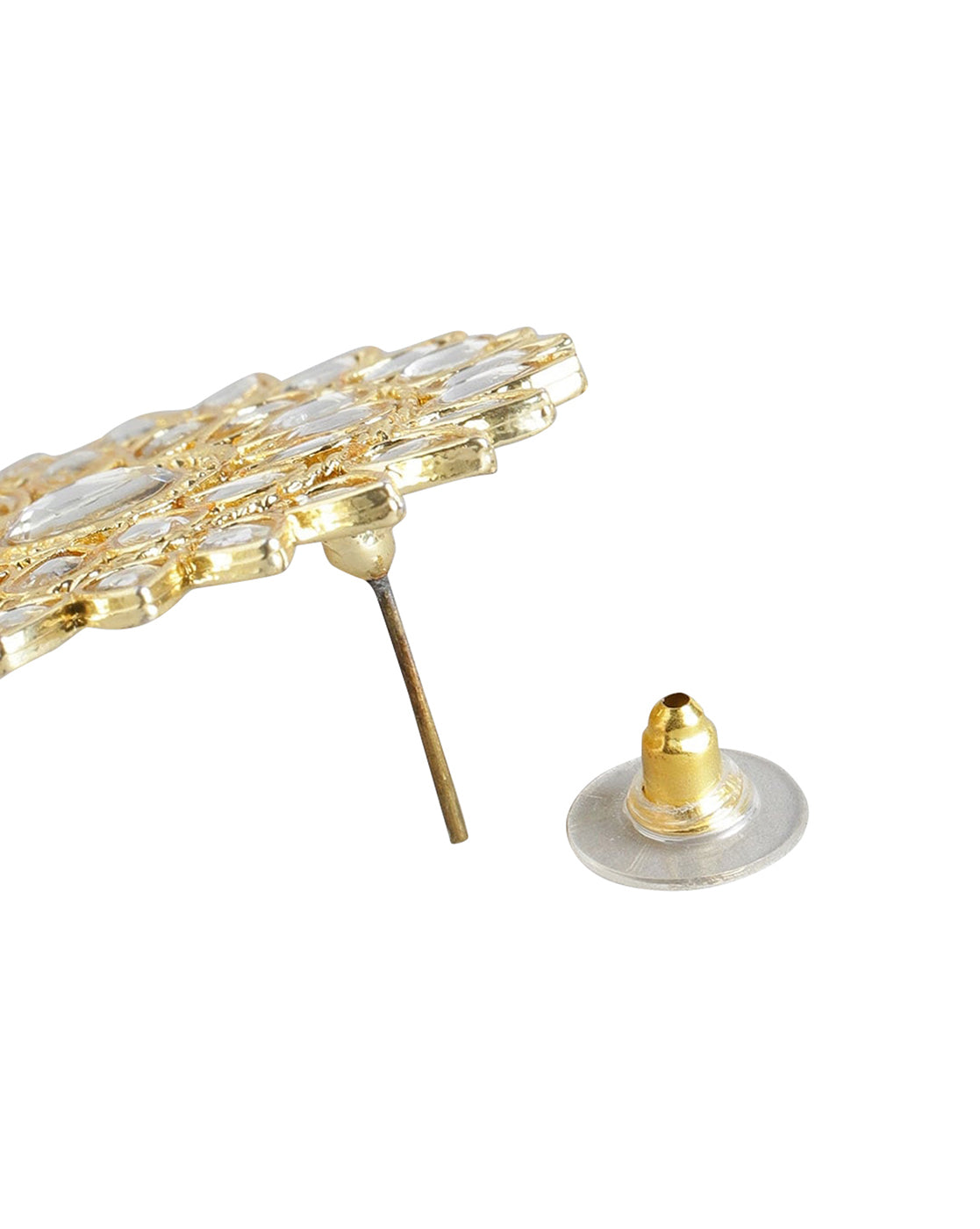 Gold Plated Pearl Enamel Jhumka Earring For Women