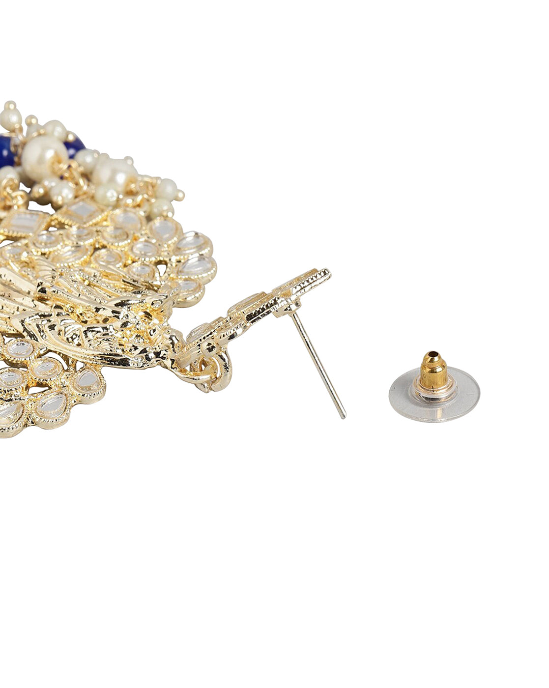 Gold Plated Dangling Pearl Chandelier Jhumka Earring For Women