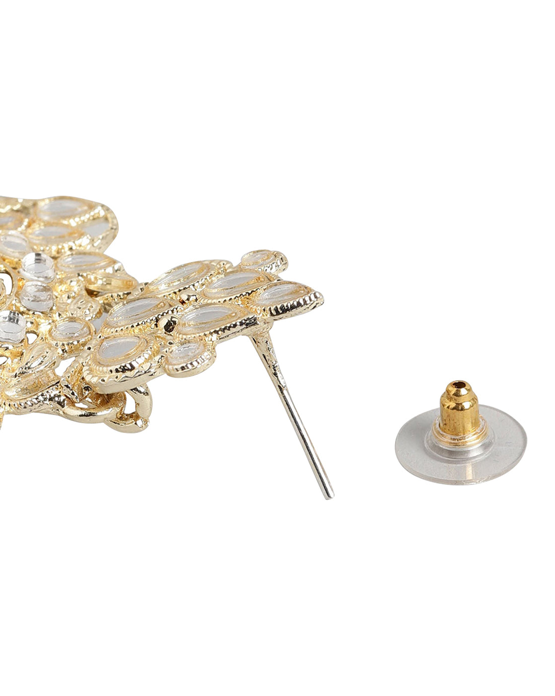 Gold Plated Dangling Pearl Chandelier Jhumka Earring For Women