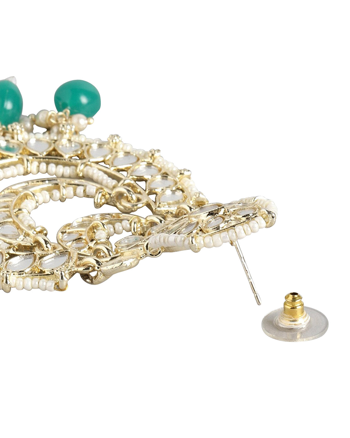 Gold Plated Dangling Pearl Chandelier Jhumka Earring For Women