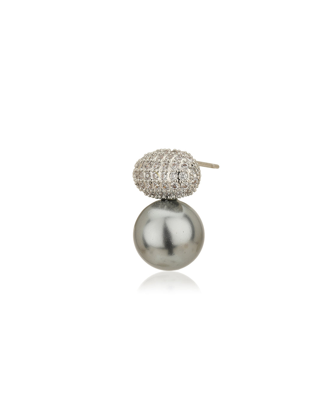 Premium Silver Plated with Pearl Stud Earring for women