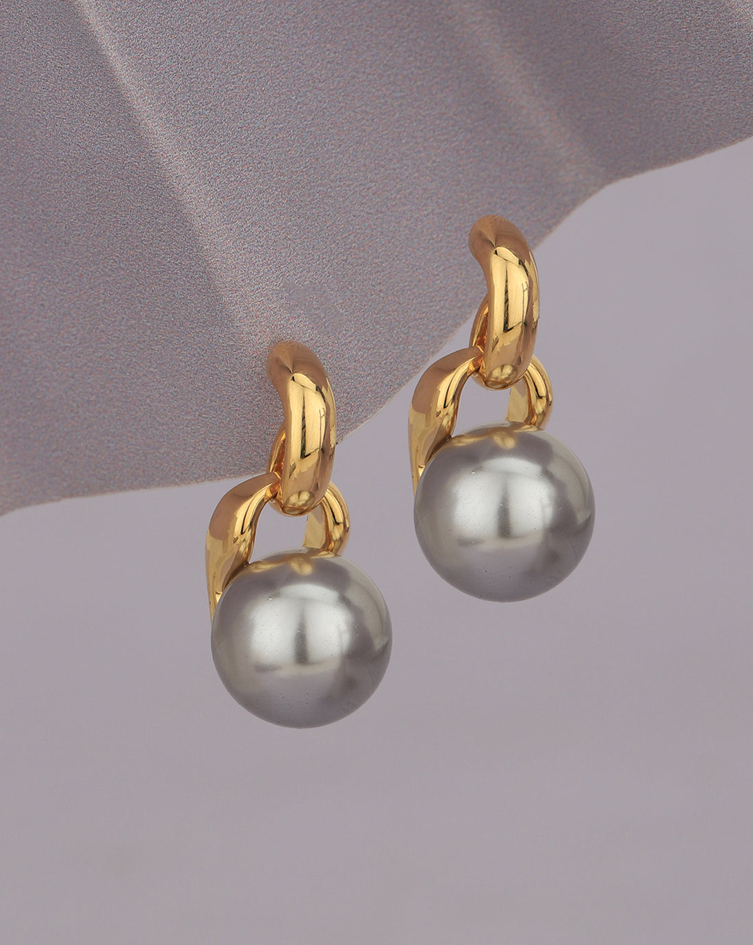 Gold Plated with Hanging Pearl Drop Earring for women