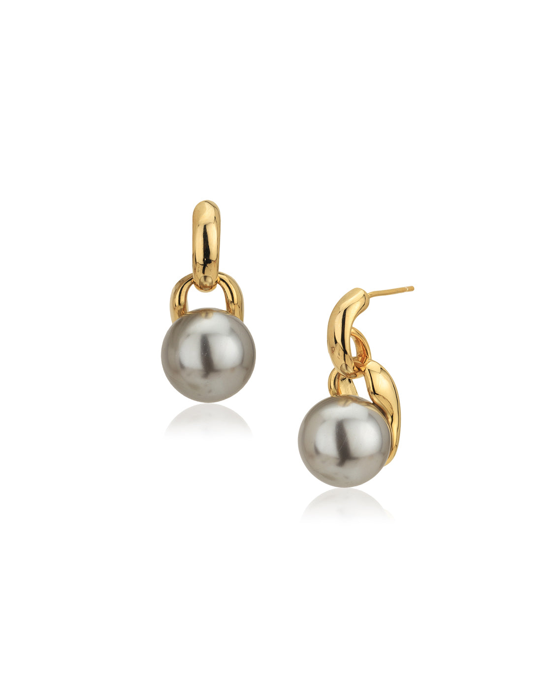 Gold Plated with Hanging Pearl Drop Earring for women