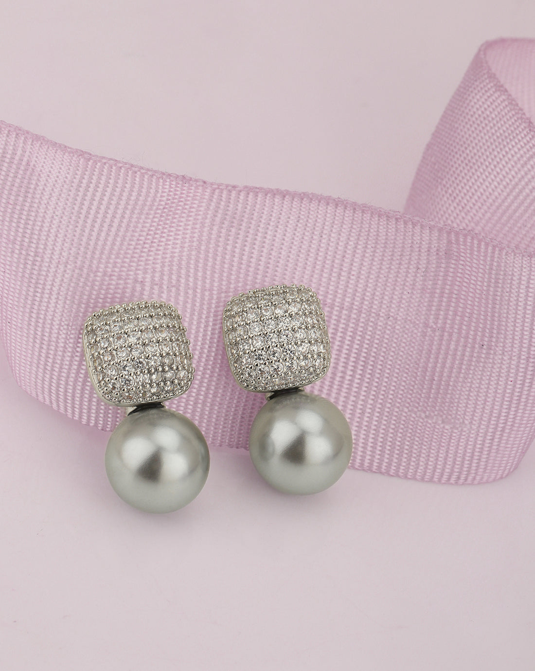 Premium Silver Plated Hanging Pearl Drop Earring for women