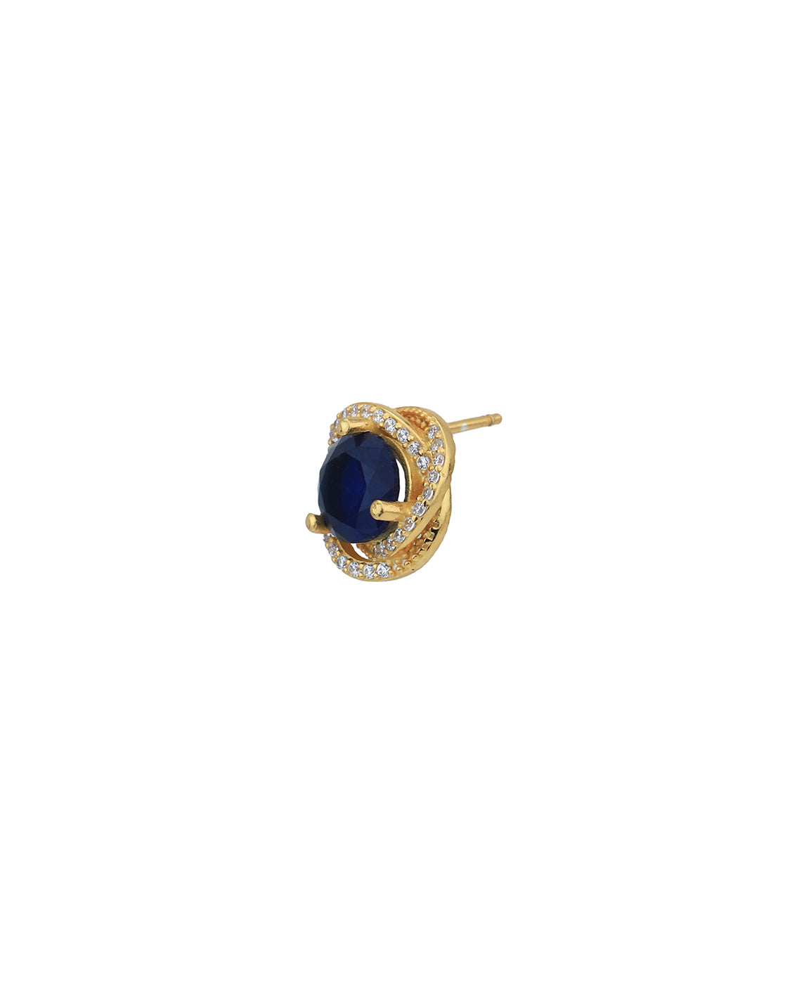 18kt Gold Plated with CZ Contemporary Stud Earring for women