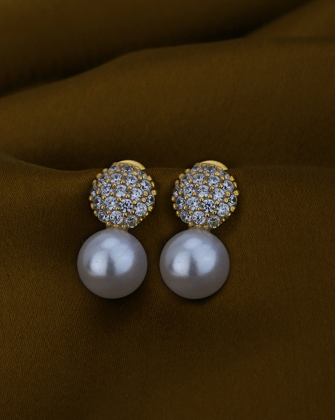 18kt Gold Plated with CZ Drop Earring for women