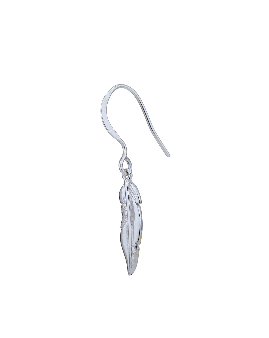 Rhodium Plated Dangling Leaf Drop Earring for women
