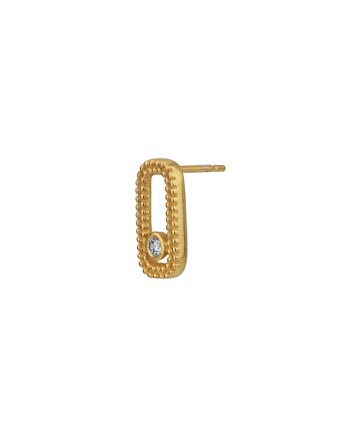 18kt Gold Plated with CZ Contemporary Stud Earring for women