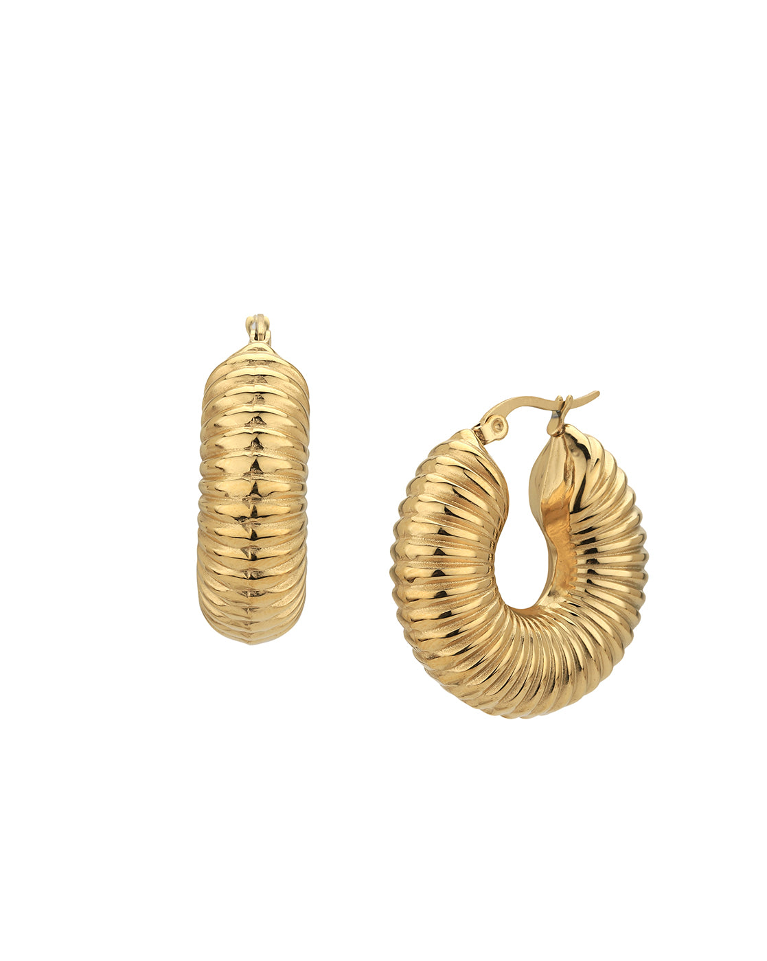 Gold Plated Circular Hoop Earring for women